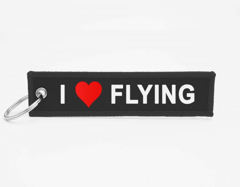 I LOVE FLYING Schlüsselanhänger individuell mit Logo