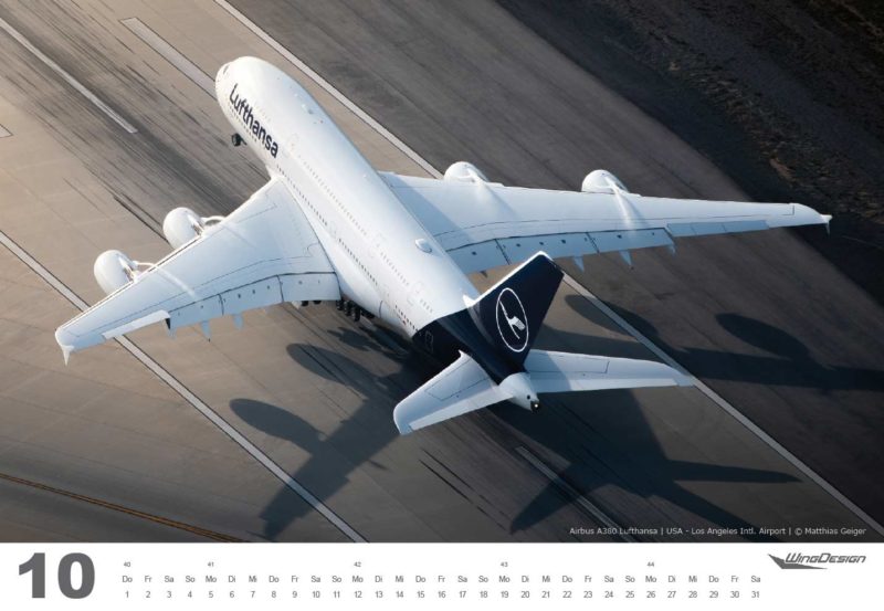 Wingdesign Airbus A380 Wandkalender
